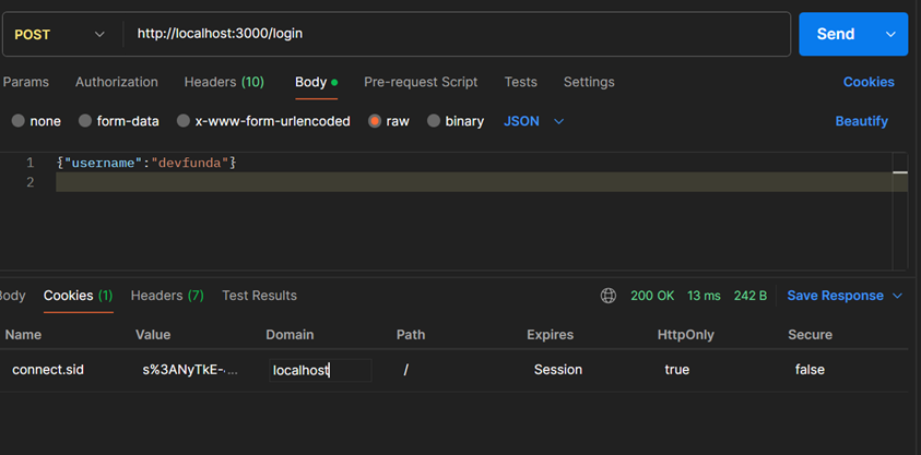postman output